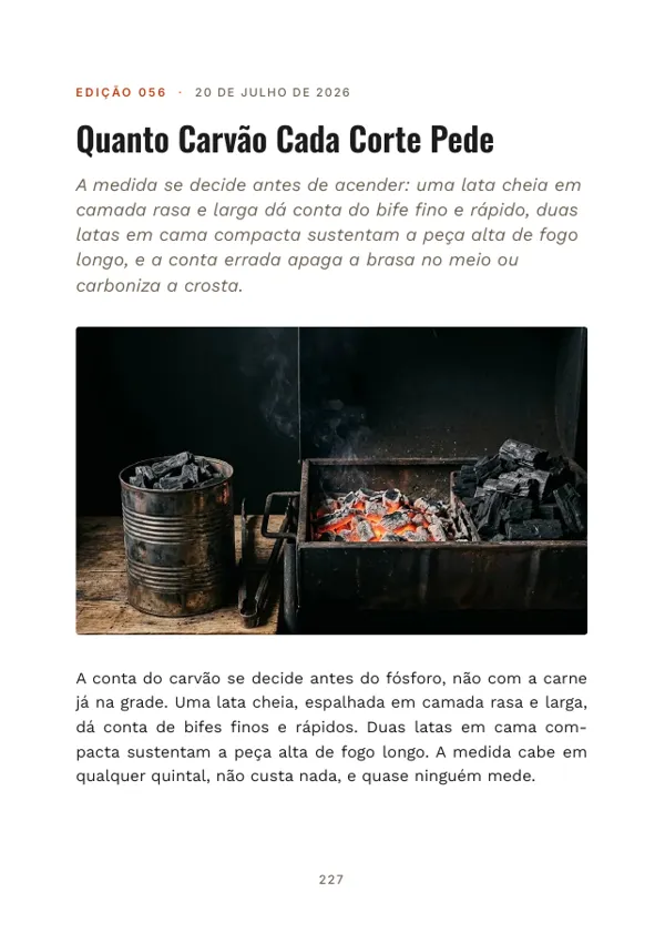 Página 227 do volume: abertura da edição 056, Quanto Carvão Cada Corte Pede